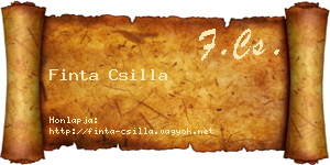 Finta Csilla névjegykártya