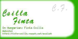 csilla finta business card